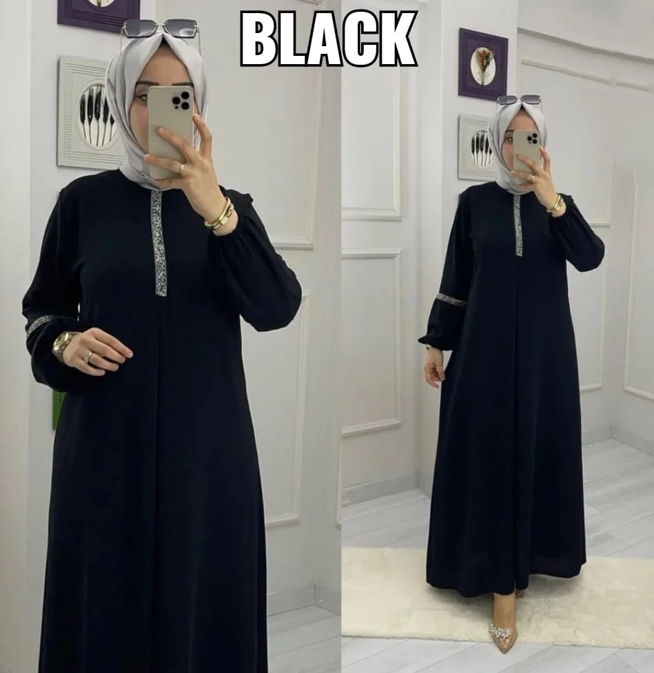 Lace work abaya