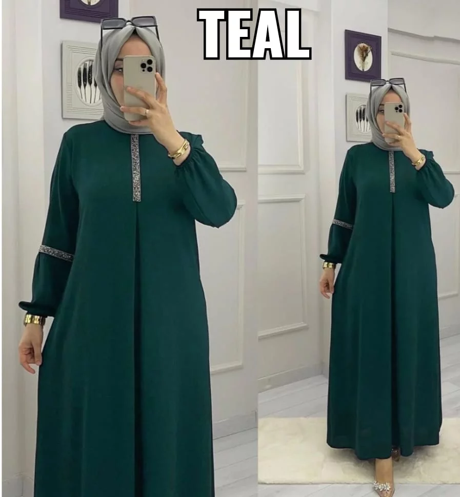 Lace work abaya
