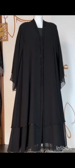 Diamond lace abaya