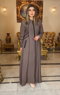 Black pocket zipper abaya