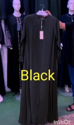 zipper without shawl abaya
