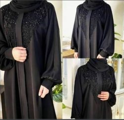 Front handwork abaya