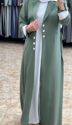 cyc new shrug abaya with seprate white inner
