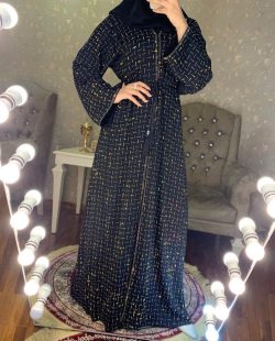 Bridal collection abaya black