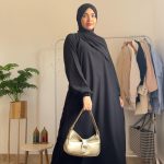 Basic plain black abaya without shawl